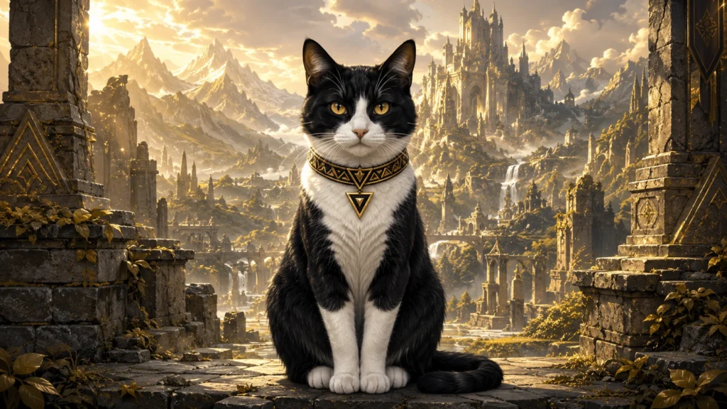 ハイファンタジー風の猫イラスト｜Pulse AI Prompt Sample