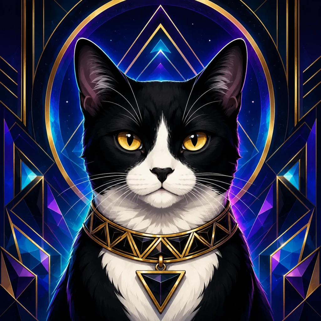 NFTアート風の猫イラスト｜Pulse AI Prompt Sample
