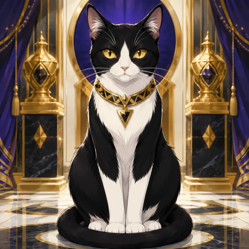 2000年代アニメ風の猫イラスト｜Pulse AI Prompt Sample