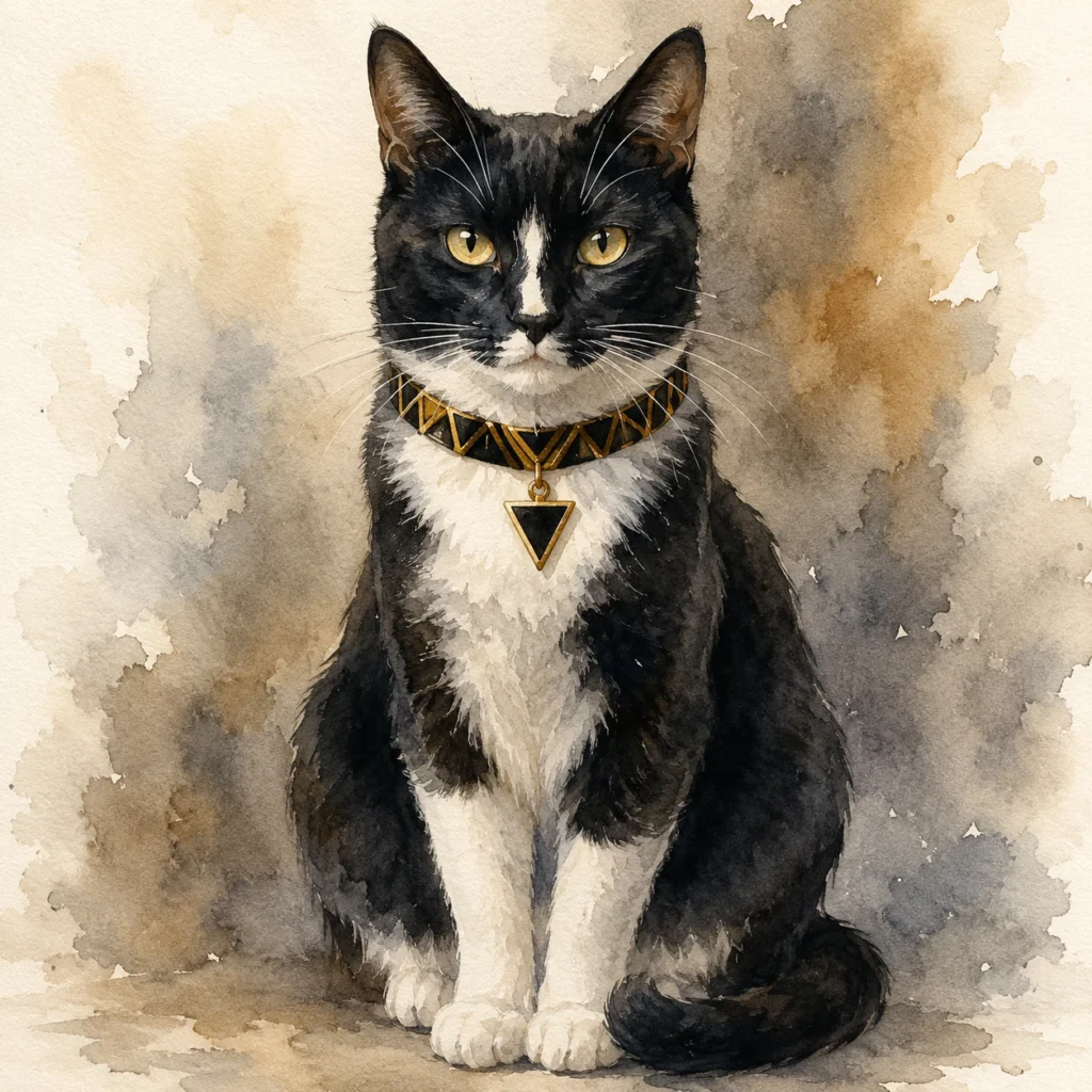 水彩リアル風の猫イラスト｜Pulse AI Prompt Sample