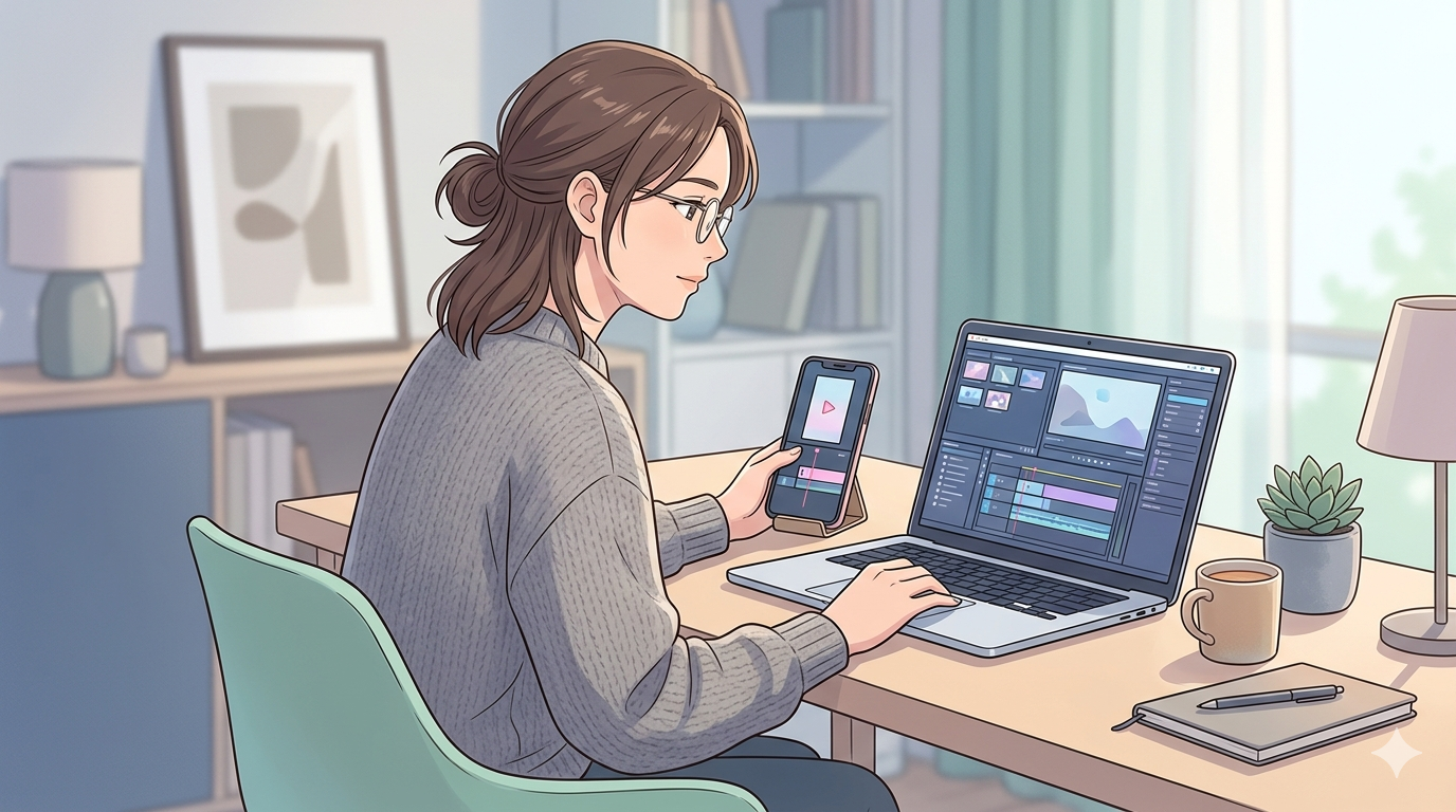 スマホとPCので動画編集