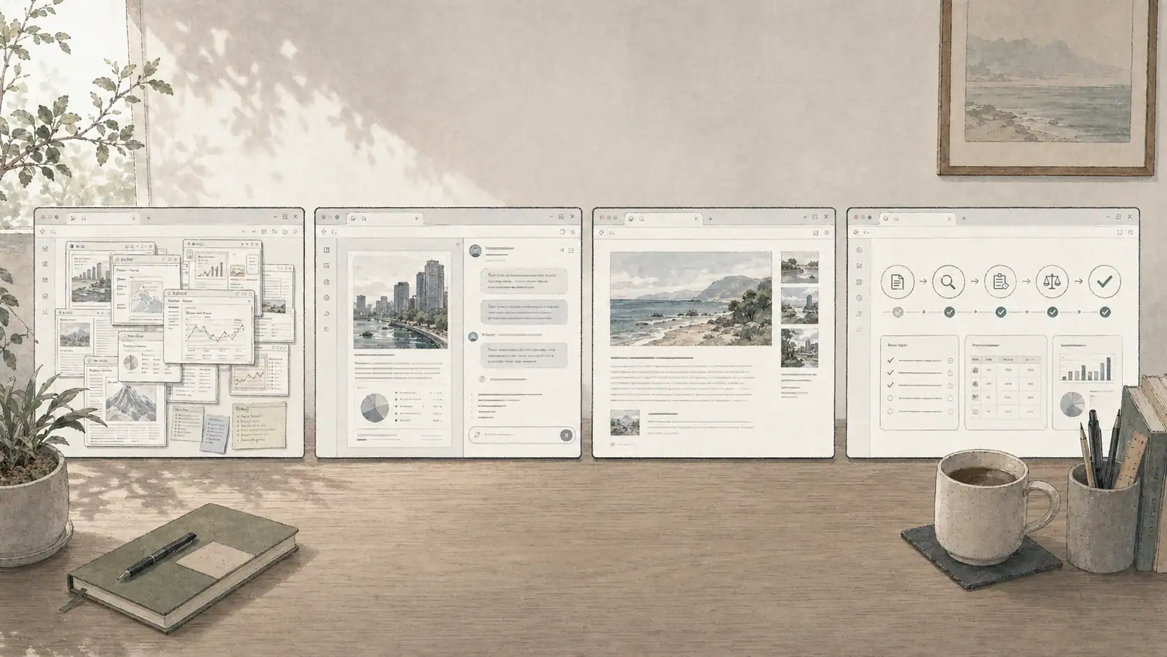 4サービスを見比べる視点、情報整理図