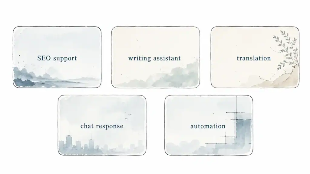5用途を並べた分類概念図