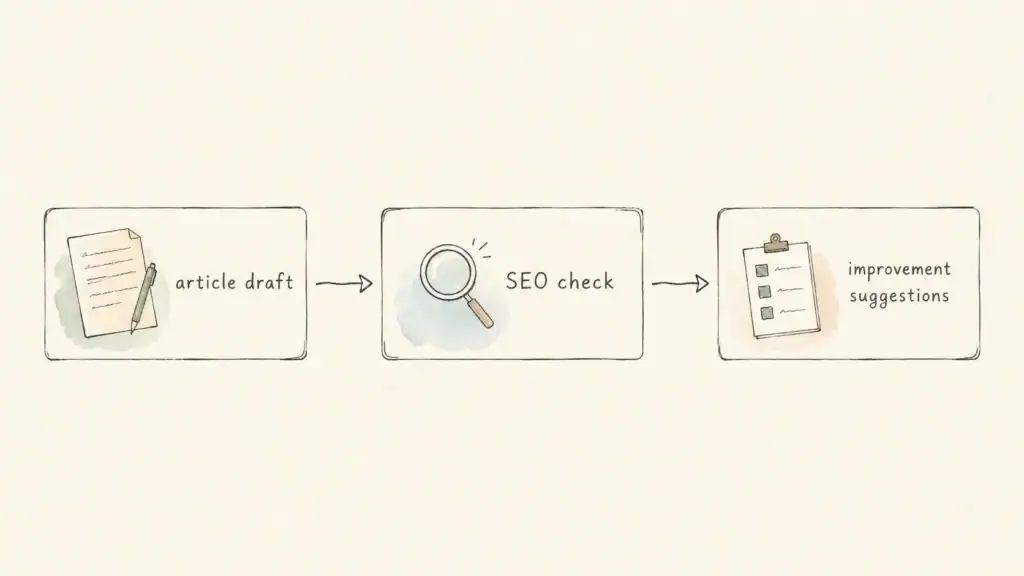 SEO補助の補助フロー概念図