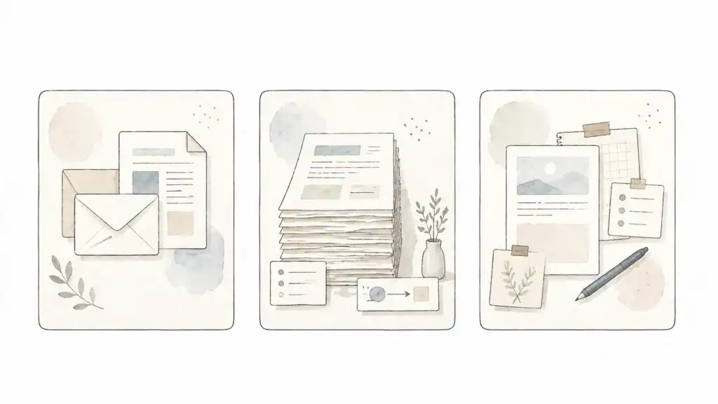 3つのAIが向く作業領域を横並びで視覚化