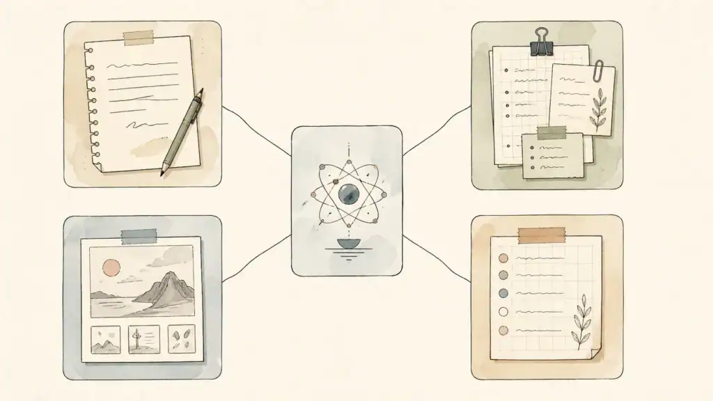 ChatGPTの汎用性を中央ハブ図で表す