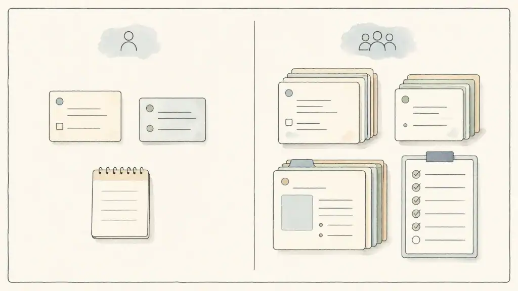 課金判断の目安を左右に対比させた判断補助図