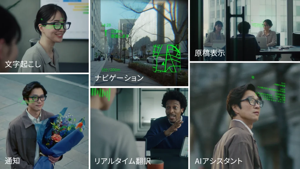 SABERA スマート眼鏡 各種AI機能の使用シーン一覧 SABERA スマート眼鏡 各種AI機能の使用シーン一覧