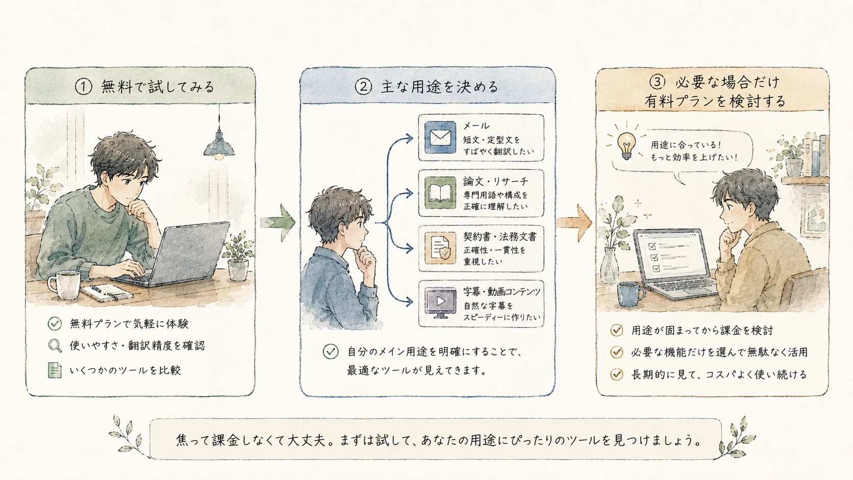 DeepL・ChatGPT・Gemini・Claudeを用途別に比較した記事のアイキャッチ