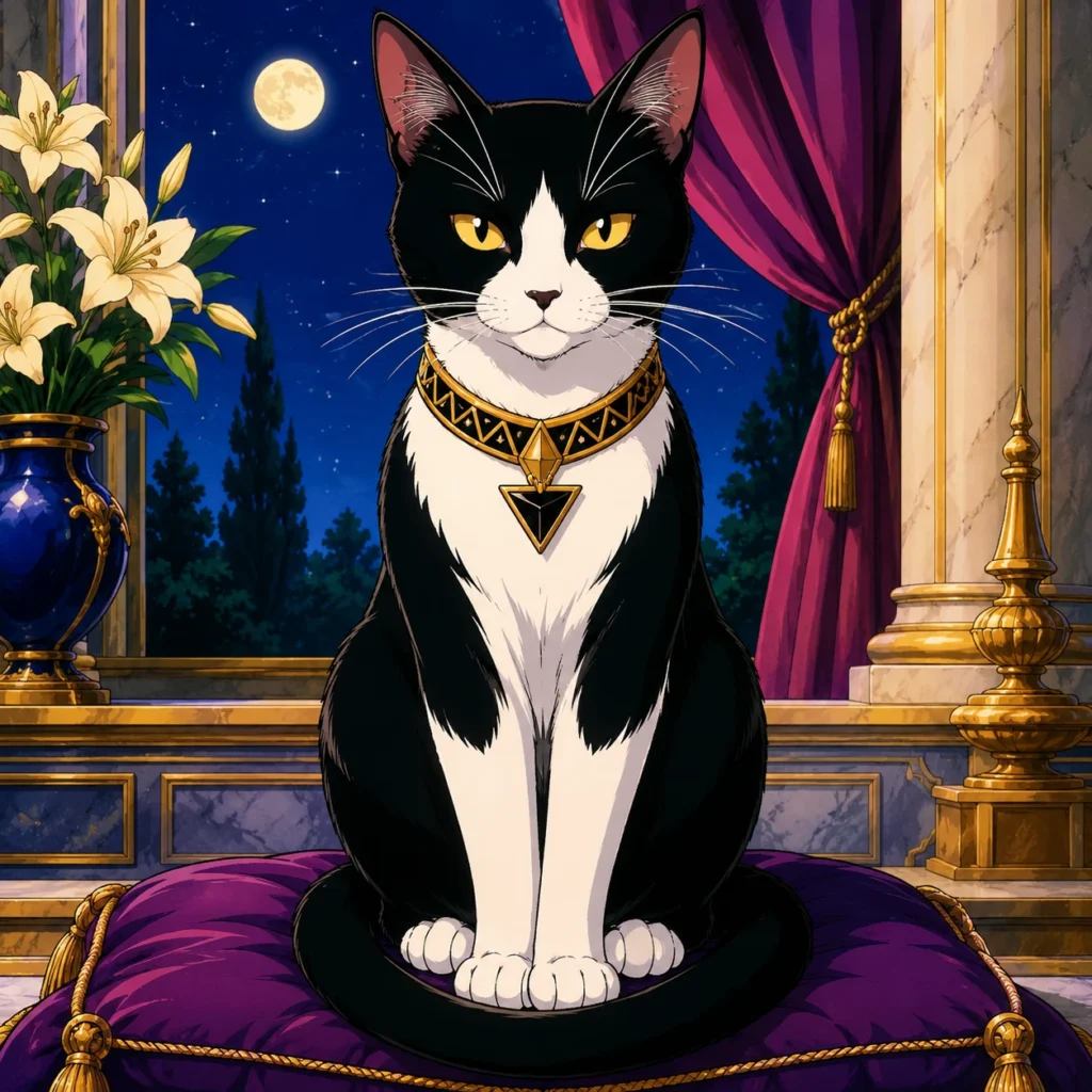 90年代アニメ風の猫イラスト｜Pulse AI Prompt Sample