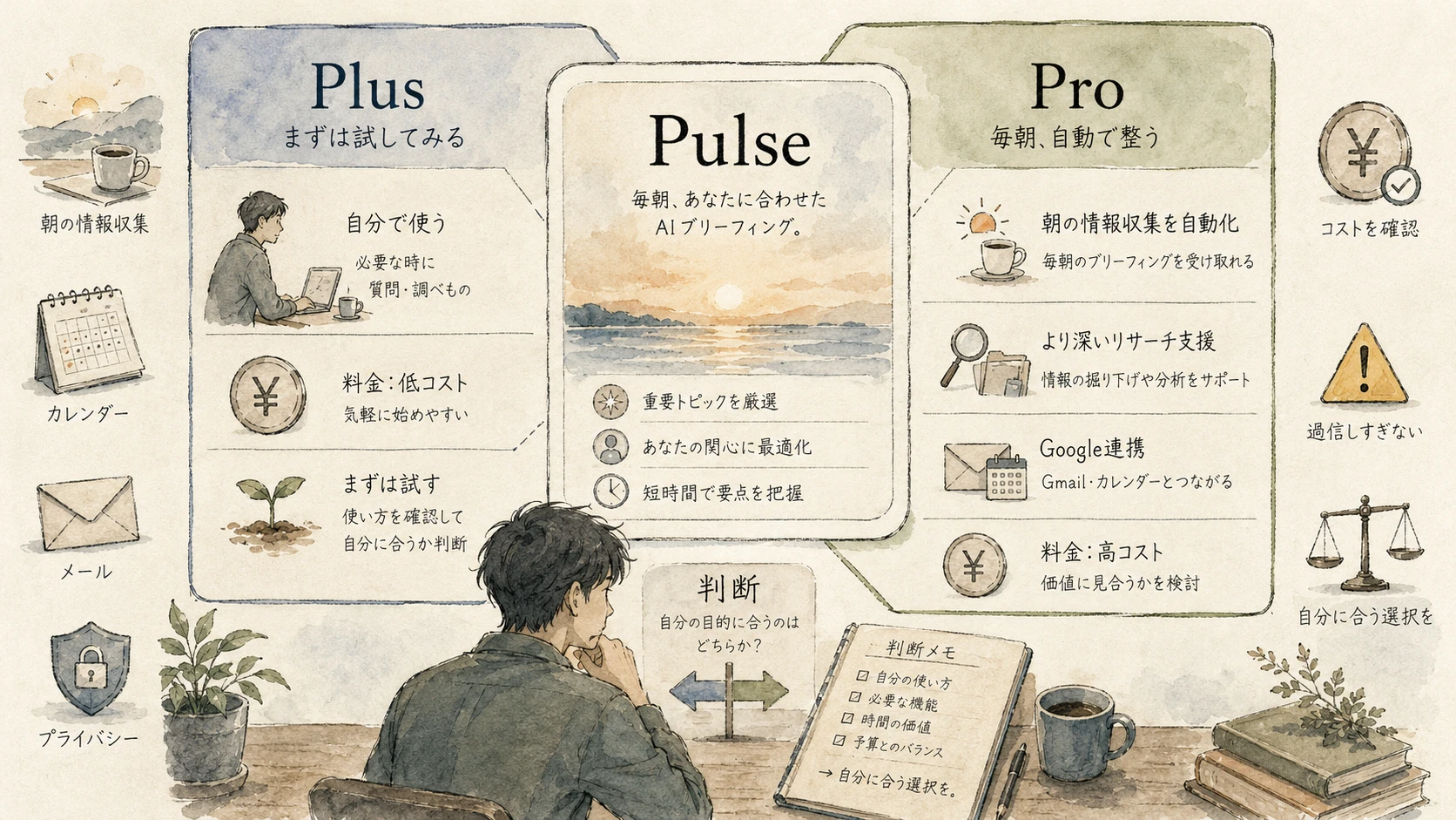 ChatGPT PulseのPro課金判断を表すアイキャッチ