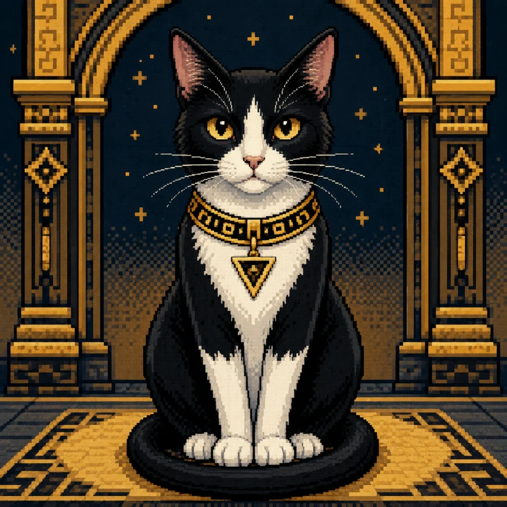 ピクセルアート風の猫イラスト｜Pulse AI Prompt Sample