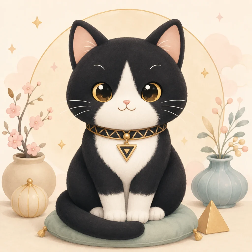 ゆるキャラ風の猫イラスト｜Pulse AI Prompt Sample