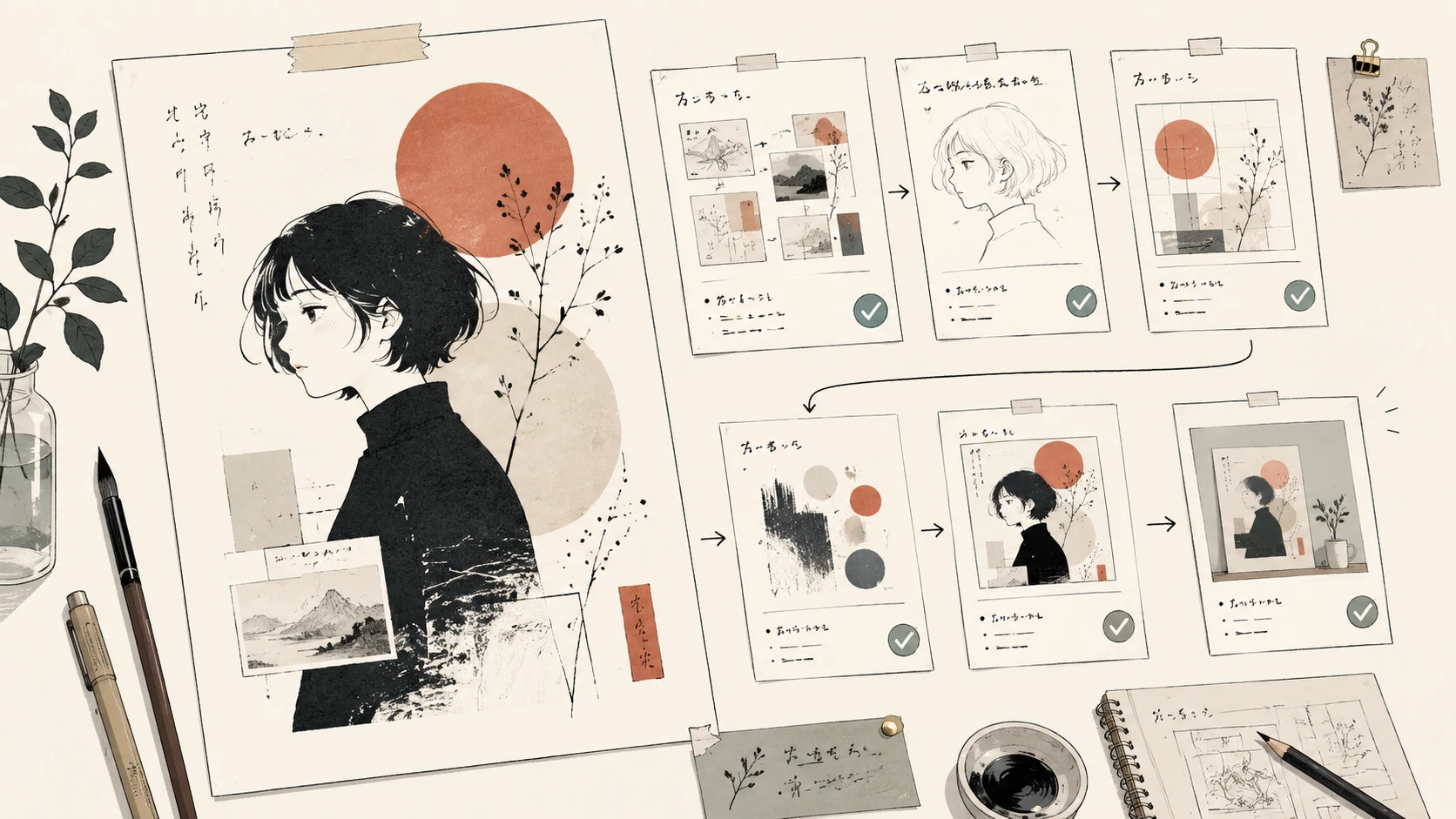 AIで日本語ポスターや図解を作るイメージ
